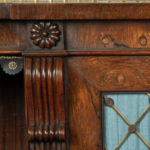 A late Regency rosewood breakfront side cabinet attributed to Gillows detail