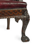 A fine pair of large late Victorian mahogany eagle sofa leg and foot
