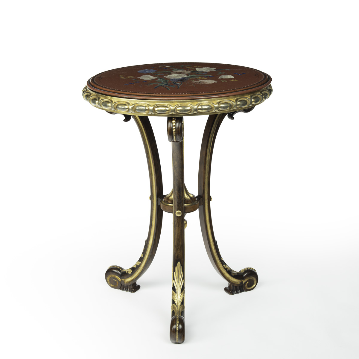 An unusual slate topped parcel gilt walnut table by William Turner & Son - Main Image