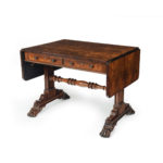 A Regency rosewood end support sofa table, attributed to Gillows,
