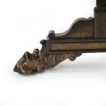 A Regency rosewood end support sofa table, attributed to Gillows foot