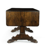 A Regency rosewood end support sofa table, attributed to Gillows side down