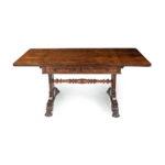 A Regency rosewood end support sofa table, attributed to Gillows