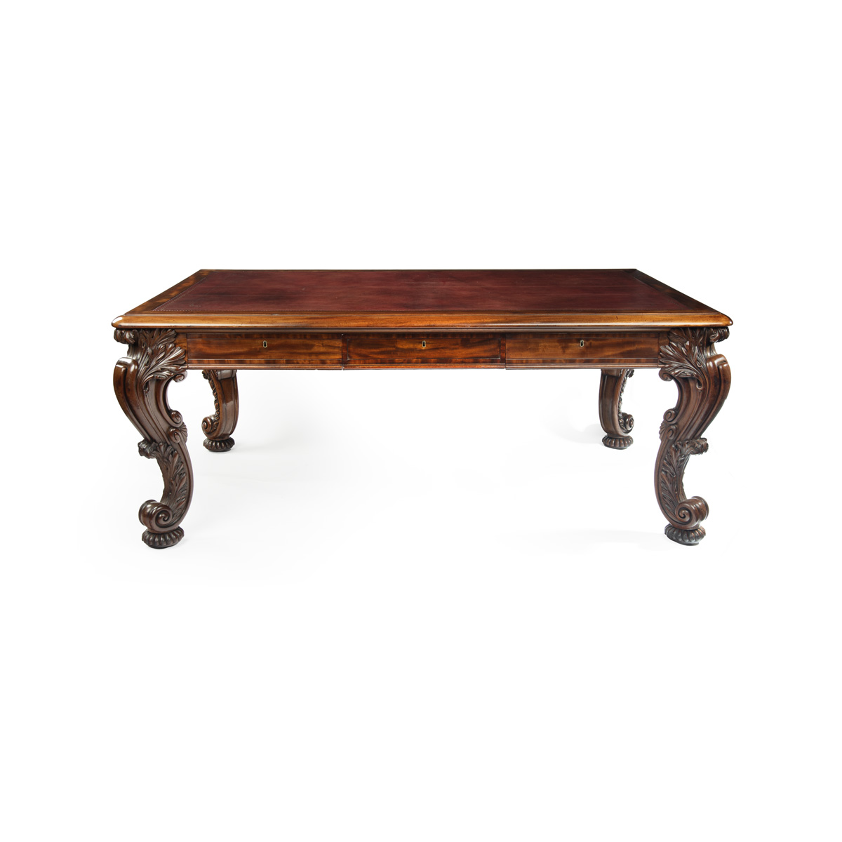 A large late Regency mahogany partner’s library table attributed to Gillows Main Image