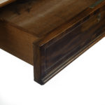 A large late Regency mahogany partner’s library table details drawer