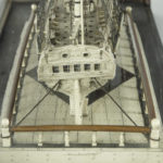 A Napoleonic era bone prisoner of war model of the 40-gun frigate ‘Creolian’ detailing