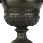 A pair of Belgian bronze urns by Luppens details