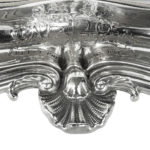 The early Victorian silver Rococo Revival inkstand of General Charles Nepean detail