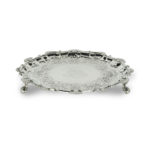 A George IV crested silver tray commemorating the marriage of Lieutenant Colonel Thomas Arthur