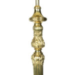 A pair of particularly fine quality French solid brass standard lamp