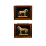 A pair of ormolu equine portraits of famous war horses ‘Copenhagen’ and ‘Marengo