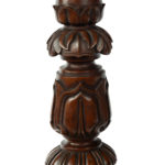 A George IV highly figured oak tripod side table attributed to Gillows trunk