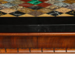 A fine Derbyshire black marble end support specimen table details