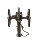 A late 19th century scale model of field cannon back