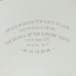 A Mudhook Yacht Club racing prize silver engraved