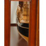 A Scottish builder's cased half hull model of a herring drifter side