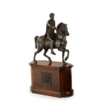 A Grand Tour equestrian bronze of Marcus Aurelius, after Hopfgarten