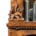 A ‘Black Forest’ linden wood long case clock by Spring of Interlaken details