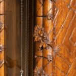 A ‘Black Forest’ linden wood long case clock by Spring of Interlaken detail