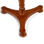A satinwood hexagonal tilt-top table feet