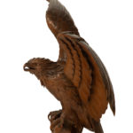 A ‘Black Forest’ linden wood eagle side details