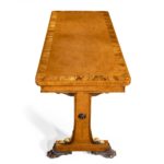 A Fine Quality Amboyna Veneered George IV Period Writing Table
