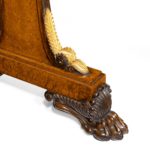 A Fine Quality Amboyna Veneered George IV Period Writing Table detail feet