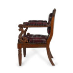 A large and fine rosewood Regency armchair side profile