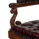 A large and fine rosewood Regency armchair arm detail