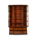 A George III mahogany display bookcase open