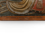 A plaster military trophy panel from the Duke of Gordon’s house in Edinburgh detail front