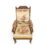 HMS Bellerophon oak armchair 1805 front top angle