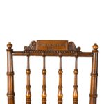 HMS Bellerophon oak armchair 1805 details