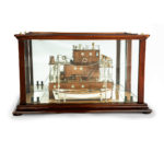 An unusual mirror-backed model of a section of the steamship Catherine Govan