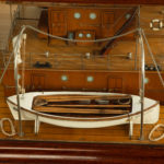 An unusual mirror-backed model of a section of the steamship Catherine Govan details