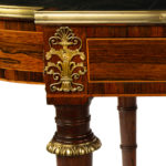A Regency ormolu mounted rosewood two drawer writing table details