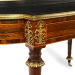A Regency ormolu mounted rosewood two drawer writing table detail