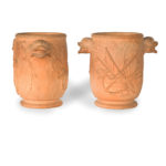 A Pair of Davenport Admiral Lord Nelson Terracotta Wine Coolers - front and side