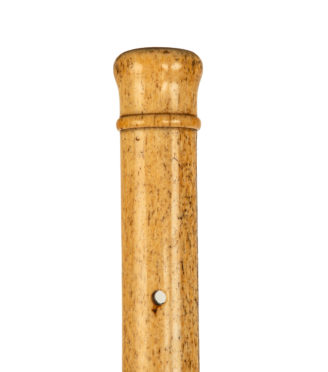 The substantial plain whaler’s cane of Oliver Wilkins