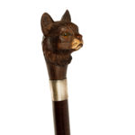 A novelty snakewood cane with a cat’s head, dated 1903