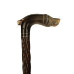 A late Victorian cane with a smiling dog’s head side