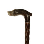 A late Victorian cane with a smiling dog’s head side