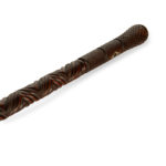 cleverly carved mahogany walking cane