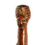 The Turk’s head folk cane of B. Phipps, dated 1831 details