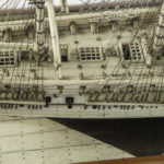 A bone Napoleonic prisoner of war model boat