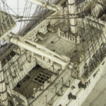 bone Napoleonic prisoner of war model boat details