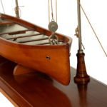 working model of a ship’s personnel lifeboat on davits detail