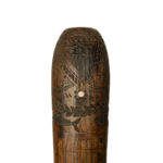 An Anglo-American whaler fid set with a Tudor coin and carved with the Stars and Stripes back