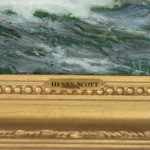 Henry Scott: Clipper Ship South Australian in Heavy Seas name plate