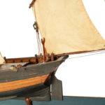 A gaff-rigged Hastings lugger side detail